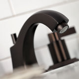 NuvoFusion Two-Handle 3-Hole Deck Mount Widespread Bathroom Faucet with Pop-Up Drain