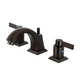 NuvoFusion Two-Handle 3-Hole Deck Mount Widespread Bathroom Faucet with Pop-Up Drain