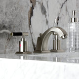 Kaiser Two-Handle 3-Hole Deck Mount Widespread Bathroom Faucet with Pop-Up Drain