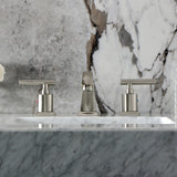 Manhattan Two-Handle 3-Hole Deck Mount Widespread Bathroom Faucet with Pop-Up Drain