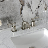 Manhattan Two-Handle 3-Hole Deck Mount Widespread Bathroom Faucet with Pop-Up Drain