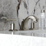 Manhattan Two-Handle 3-Hole Deck Mount Widespread Bathroom Faucet with Pop-Up Drain