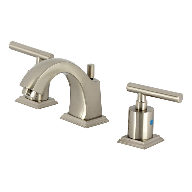 Manhattan Two-Handle 3-Hole Deck Mount Widespread Bathroom Faucet with Pop-Up Drain