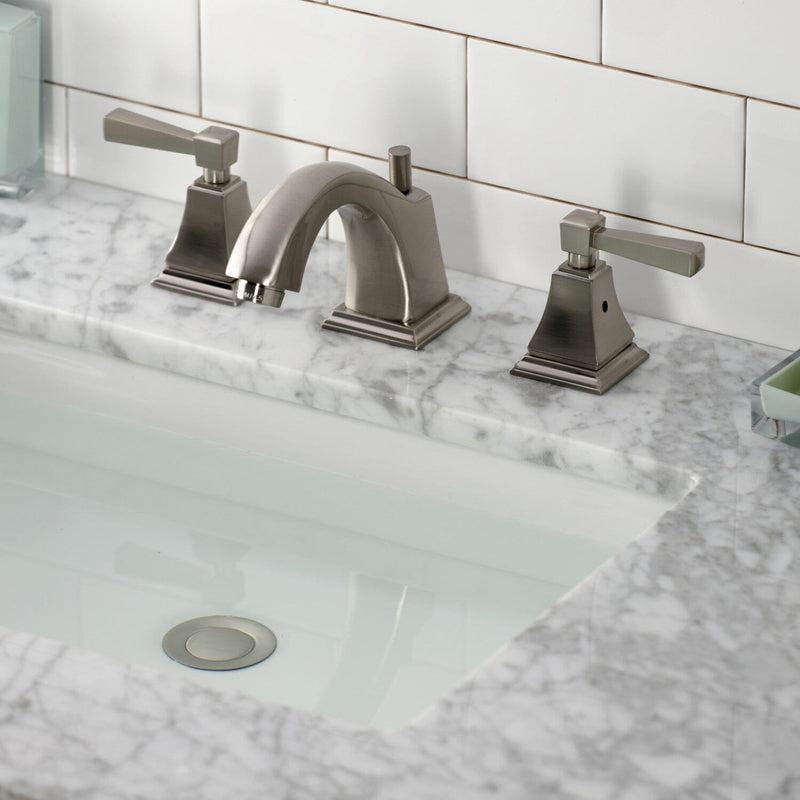 Concord Two-Handle 3-Hole Deck Mount Widespread Bathroom Faucet with Pop-Up Drain