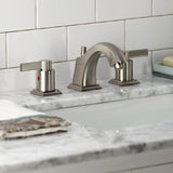 NuvoFusion Two-Handle 3-Hole Deck Mount Widespread Bathroom Faucet with Pop-Up Drain