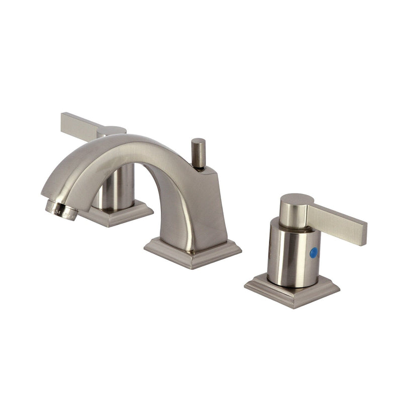 NuvoFusion Two-Handle 3-Hole Deck Mount Widespread Bathroom Faucet with Pop-Up Drain