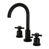 Concord Two-Handle 3-Hole Deck Mount Widespread Bathroom Faucet with Brass Pop-Up