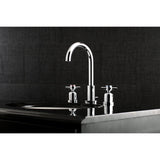 Concord Two-Handle 3-Hole Deck Mount Widespread Bathroom Faucet with Brass Pop-Up