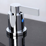 NuvoFusion Two-Handle 3-Hole Deck Mount Widespread Bathroom Faucet with Brass Pop-Up