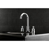 Millennium Two-Handle 3-Hole Deck Mount Widespread Bathroom Faucet with Brass Pop-Up