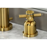 Concord Two-Handle 3-Hole Deck Mount Widespread Bathroom Faucet with Brass Pop-Up