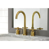 Concord Two-Handle 3-Hole Deck Mount Widespread Bathroom Faucet with Brass Pop-Up