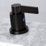NuvoFusion Two-Handle 3-Hole Deck Mount Widespread Bathroom Faucet with Brass Pop-Up