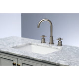 Concord Two-Handle 3-Hole Deck Mount Widespread Bathroom Faucet with Brass Pop-Up