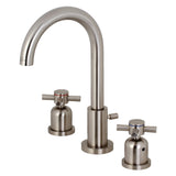 Concord Two-Handle 3-Hole Deck Mount Widespread Bathroom Faucet with Brass Pop-Up