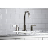 NuvoFusion Two-Handle 3-Hole Deck Mount Widespread Bathroom Faucet with Brass Pop-Up
