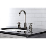 Concord Two-Handle 3-Hole Deck Mount Widespread Bathroom Faucet with Brass Pop-Up