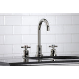 Concord Two-Handle 3-Hole Deck Mount Widespread Bathroom Faucet with Brass Pop-Up