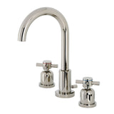 Concord Two-Handle 3-Hole Deck Mount Widespread Bathroom Faucet with Brass Pop-Up
