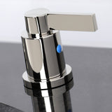 NuvoFusion Two-Handle 3-Hole Deck Mount Widespread Bathroom Faucet with Brass Pop-Up