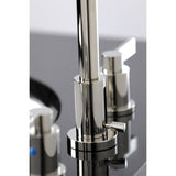 NuvoFusion Two-Handle 3-Hole Deck Mount Widespread Bathroom Faucet with Brass Pop-Up