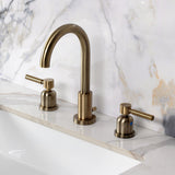 Concord Two-Handle 3-Hole Deck Mount Widespread Bathroom Faucet with Brass Pop-Up