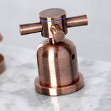 Concord Two-Handle 3-Hole Deck Mount Widespread Bathroom Faucet with Brass Pop-Up