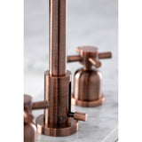 Concord Two-Handle 3-Hole Deck Mount Widespread Bathroom Faucet with Brass Pop-Up