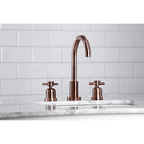 Concord Two-Handle 3-Hole Deck Mount Widespread Bathroom Faucet with Brass Pop-Up