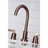 Centurion Two-Handle 3-Hole Deck Mount Widespread Bathroom Faucet with Brass Pop-Up Drain