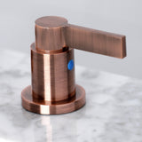 NuvoFusion Two-Handle 3-Hole Deck Mount Widespread Bathroom Faucet with Brass Pop-Up