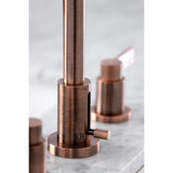 NuvoFusion Two-Handle 3-Hole Deck Mount Widespread Bathroom Faucet with Brass Pop-Up