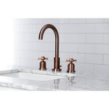 Millennium Two-Handle 3-Hole Deck Mount Widespread Bathroom Faucet with Brass Pop-Up
