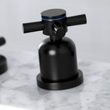 Concord Two-Handle 3-Hole Deck Mount Widespread Bathroom Faucet with Brass Pop-Up