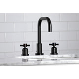 Concord Two-Handle 3-Hole Deck Mount Widespread Bathroom Faucet with Brass Pop-Up