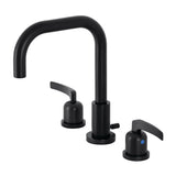 Centurion Two-Handle 3-Hole Deck Mount Widespread Bathroom Faucet with Brass Pop-Up