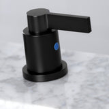 NuvoFusion Two-Handle 3-Hole Deck Mount Widespread Bathroom Faucet with Brass Pop-Up
