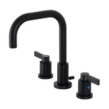 NuvoFusion Two-Handle 3-Hole Deck Mount Widespread Bathroom Faucet with Brass Pop-Up