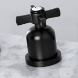 Millennium Two-Handle 3-Hole Deck Mount Widespread Bathroom Faucet with Brass Pop-Up