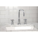 Concord Two-Handle 3-Hole Deck Mount Widespread Bathroom Faucet with Brass Pop-Up