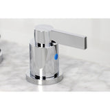 NuvoFusion Two-Handle 3-Hole Deck Mount Widespread Bathroom Faucet with Brass Pop-Up
