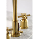 Concord Two-Handle 3-Hole Deck Mount Widespread Bathroom Faucet with Brass Pop-Up