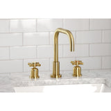 Concord Two-Handle 3-Hole Deck Mount Widespread Bathroom Faucet with Brass Pop-Up