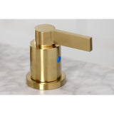 NuvoFusion Two-Handle 3-Hole Deck Mount Widespread Bathroom Faucet with Brass Pop-Up