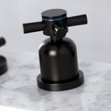 Concord Two-Handle 3-Hole Deck Mount Widespread Bathroom Faucet with Brass Pop-Up