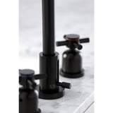Concord Two-Handle 3-Hole Deck Mount Widespread Bathroom Faucet with Brass Pop-Up