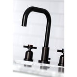Concord Two-Handle 3-Hole Deck Mount Widespread Bathroom Faucet with Brass Pop-Up