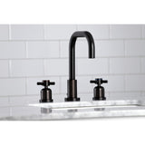 Concord Two-Handle 3-Hole Deck Mount Widespread Bathroom Faucet with Brass Pop-Up