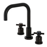 Concord Two-Handle 3-Hole Deck Mount Widespread Bathroom Faucet with Brass Pop-Up