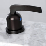 Centurion Two-Handle 3-Hole Deck Mount Widespread Bathroom Faucet with Brass Pop-Up